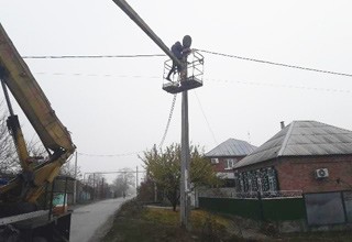 В г. Шахты установили светильники на нескольких улицах