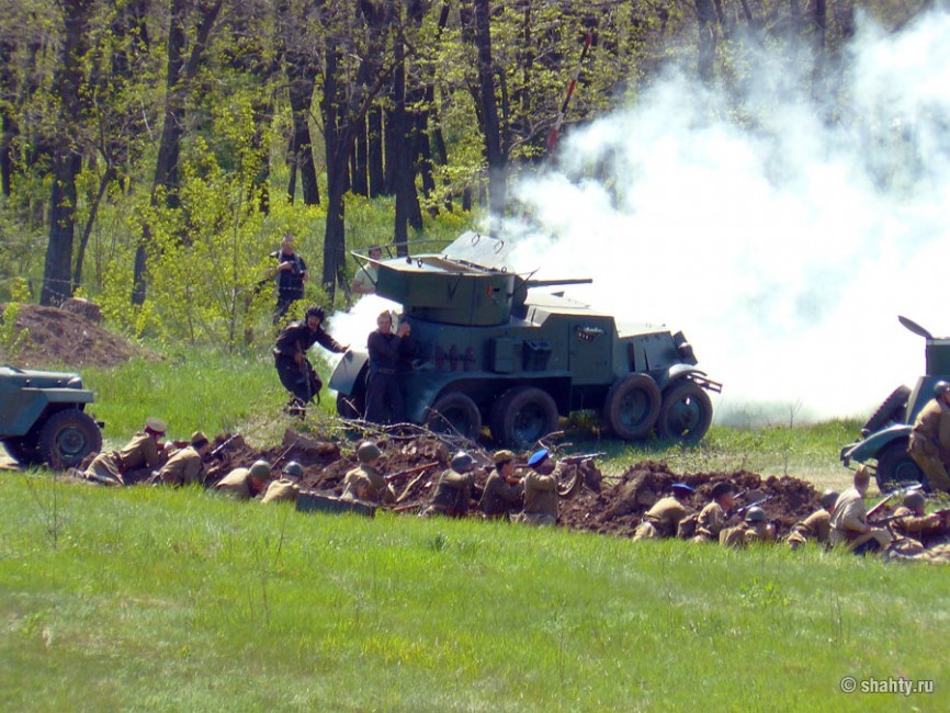 Реконструкция событий времен ВОВ в г. Шахты