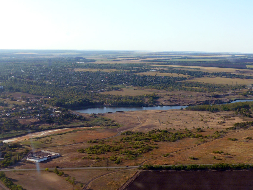 Авиашоу, вид на г. Шахты сверху