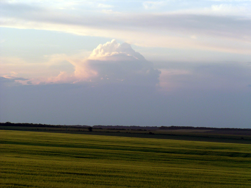 Октябрьский район, перед закатом